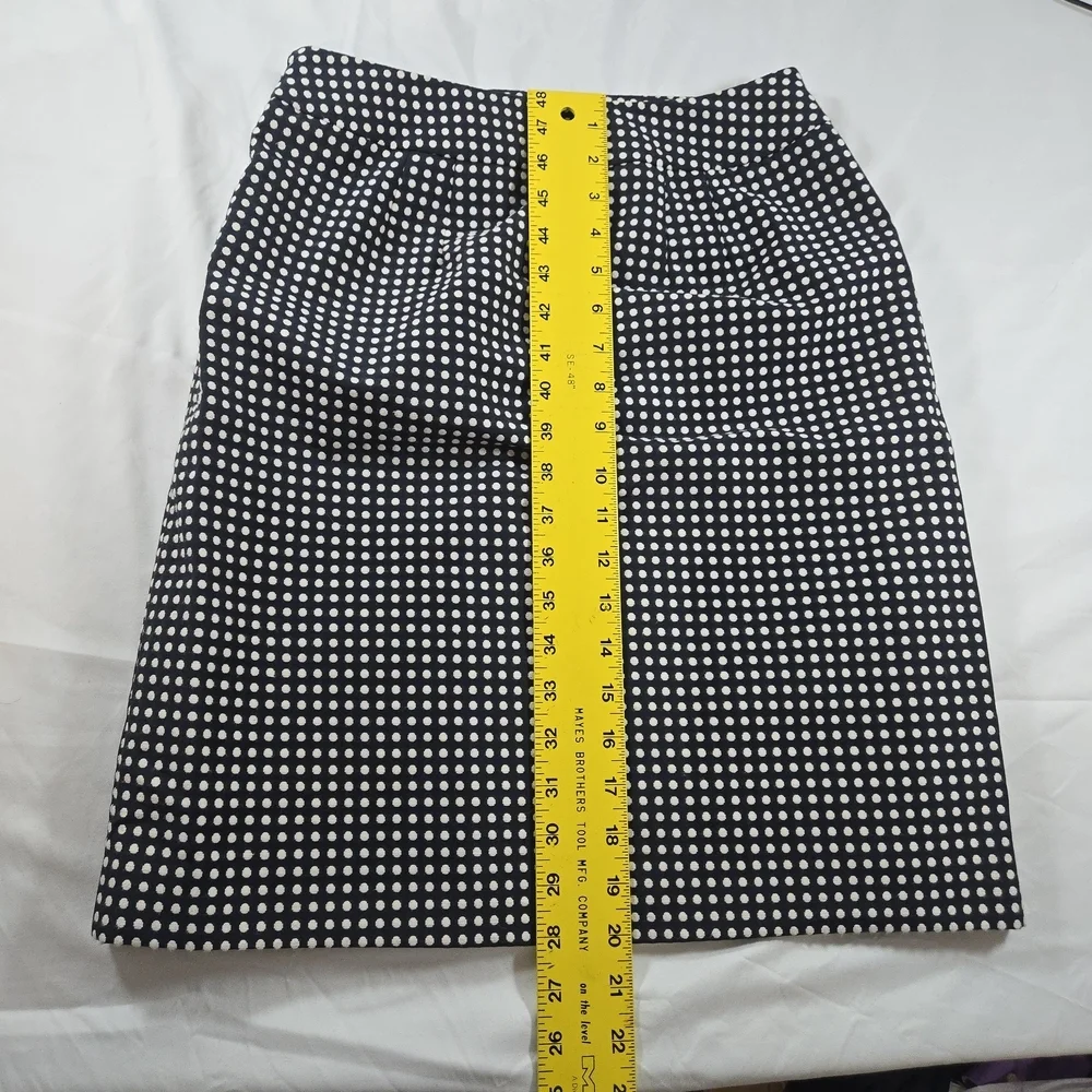 Ann Taylor Monochrome Polka Dot Pencil Skirt